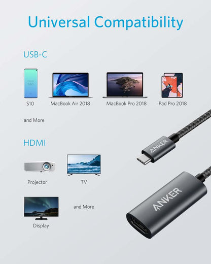 Anker - A83120A1 Adaptador gráfico USB Negro  Gris