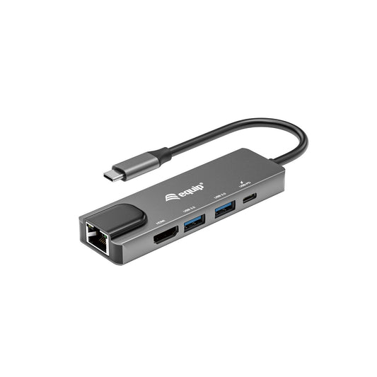 Equip - 133489 base para portátil y replicador de puertos Alámbrico USB 3.2 Gen 1 (3.1 Gen 1) Type-C Gris