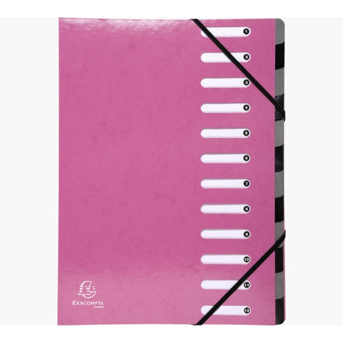 Exacompta - 53928E lengüeta de índice Carpeta convencional Caja de cartón Rosa