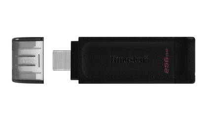 Kingston Technology - DataTraveler 70 unidad flash USB 256 GB USB Tipo C 3.2 Gen 1 (3.1 Gen 1) Negro