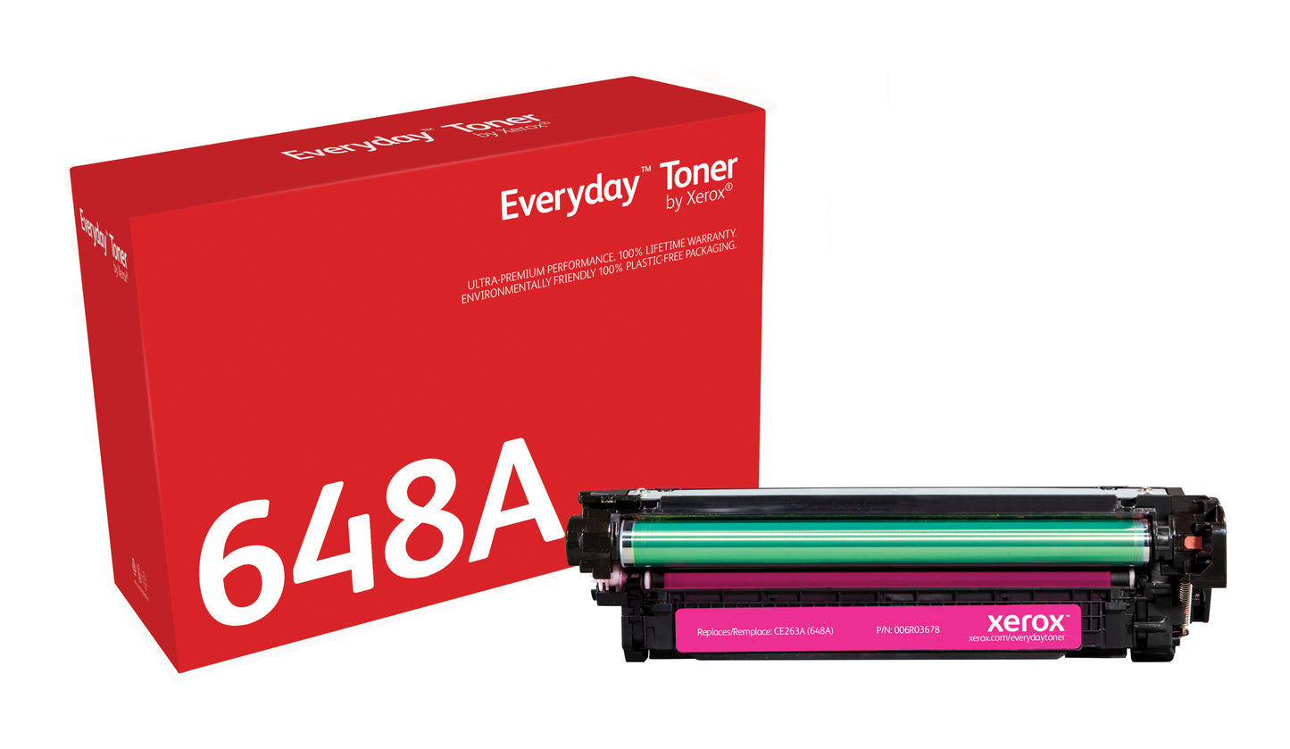 Everyday El tóner ™ Magenta de Xerox es compatible con HP 648A (CE263A), Capacidad estándar