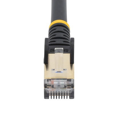 StarTech.com - Cable 7m Ethernet CAT6a - Cable de Red de 10 Gigabits Blindado Snagless RJ45 PoE de 100W - Latiguillo STP de 10GbE con Alivio de Tensión - Fluke - UL - TIA - Negro