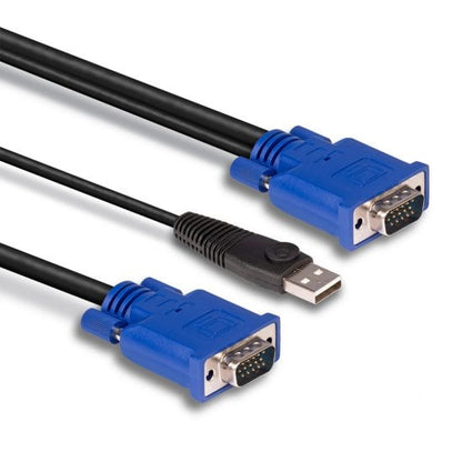 Lindy - 32186 cable para video  teclado y ratón (kvm) Negro  Azul 2 m