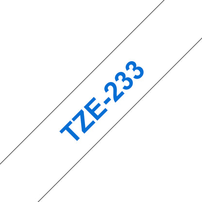 Brother TZE-233 cinta para impresora de etiquetas Azul sobre blanco