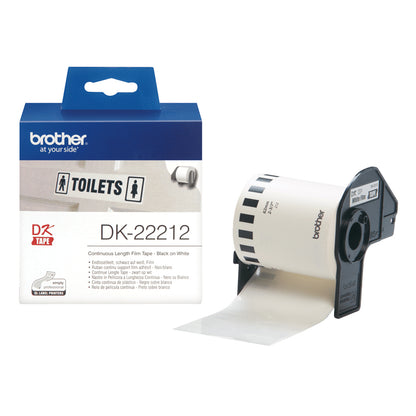 Brother DK-22212 cinta para impresora de etiquetas Negro sobre blanco