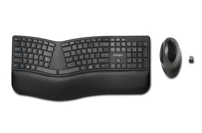 Kensington - Teclado y ratón inalámbricos Pro Fit® Ergo (negro)