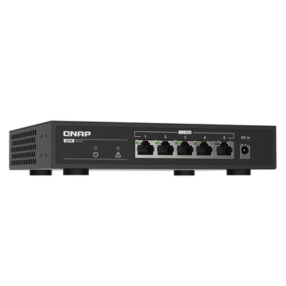 QNAP - QSW-1105-5T switch No administrado Gigabit Ethernet (10/100/1000) Negro