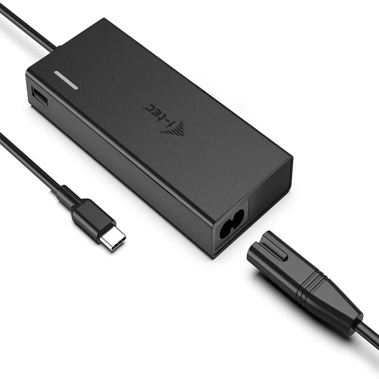 i-tec - Metal USB-C Nano Dock HDMI/VGA with LAN + Universal Charger 77 W