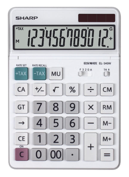 Sharp - EL-340W calculadora Escritorio Pantalla de calculadora Blanco