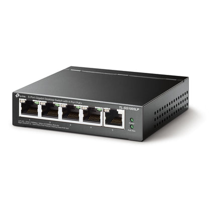 TP-Link - TL-SG1005LP switch No administrado Gigabit Ethernet (10/100/1000) Energía sobre Ethernet (PoE) Negro