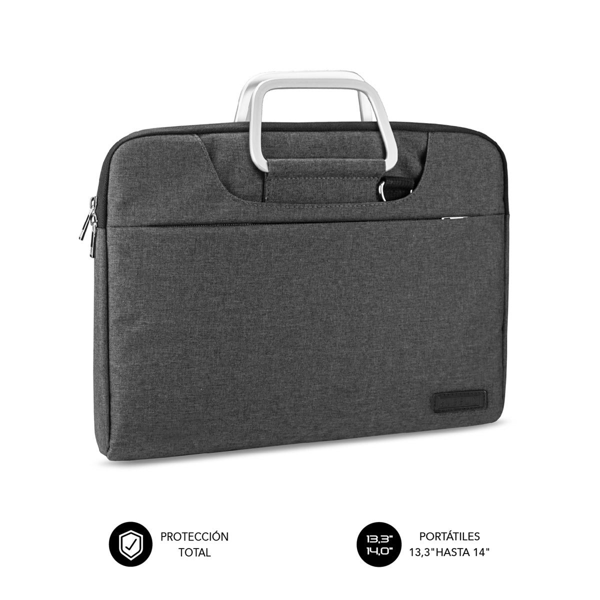 SUBBLIM - Funda Ordenador Business Laptop Sleeve 13 3-14" Grey