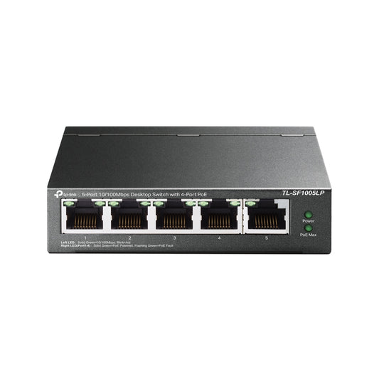 TP-Link - TL-SF1005LP switch No administrado Fast Ethernet (10/100) Energía sobre Ethernet (PoE) Negro