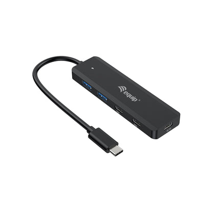 Equip - 128964 hub de interfaz USB 3.2 Gen 1 (3.1 Gen 1) Type-C 5000 Mbit/s Negro