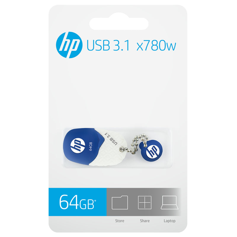 HP - x780w unidad flash USB 64 GB USB tipo A 3.2 Gen 1 (3.1 Gen 1) Azul  Blanco