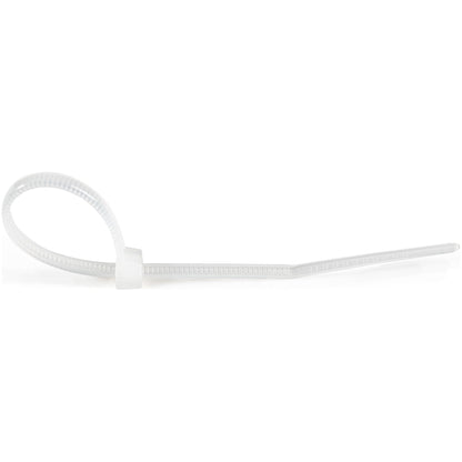 StarTech.com - Bridas Ataduras de 10cm para Cables - Ancho 2mm  Diámetro del Haz 22mm  8kg de Resistencia  Ataduras de Cremallera de Nylon Autobloqueantes  UL 94V-2  Paquete de 100 - Blanco