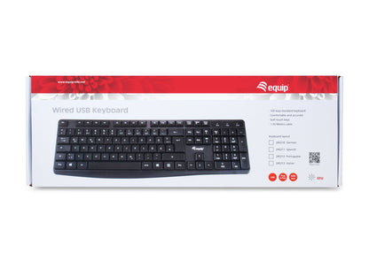 Equip - 245211 teclado Oficina USB QWERTY Español Negro