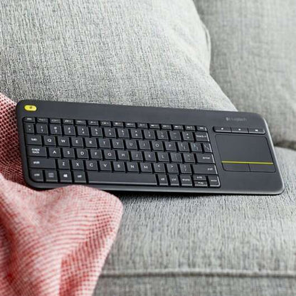 Logitech - K400 Plus Tv teclado RF inalámbrico QWERTY Español Negro