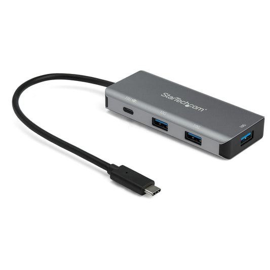 StarTech.com - Hub Ladrón USB-C de 4 Puertos (10Gbps) - 3 Puertos USB-A y 1 Puerto USB-C - Entrega de Alimentación para Carga de 100W Passthrough - Mini Adaptador Concentrador Tipo C USB 3.2 Gen 2 para Portátil - Compatible con TB3