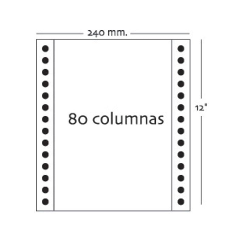 Fabrisa - Caja 1500h Papel 2h 240x12 Blanco autocopiativo