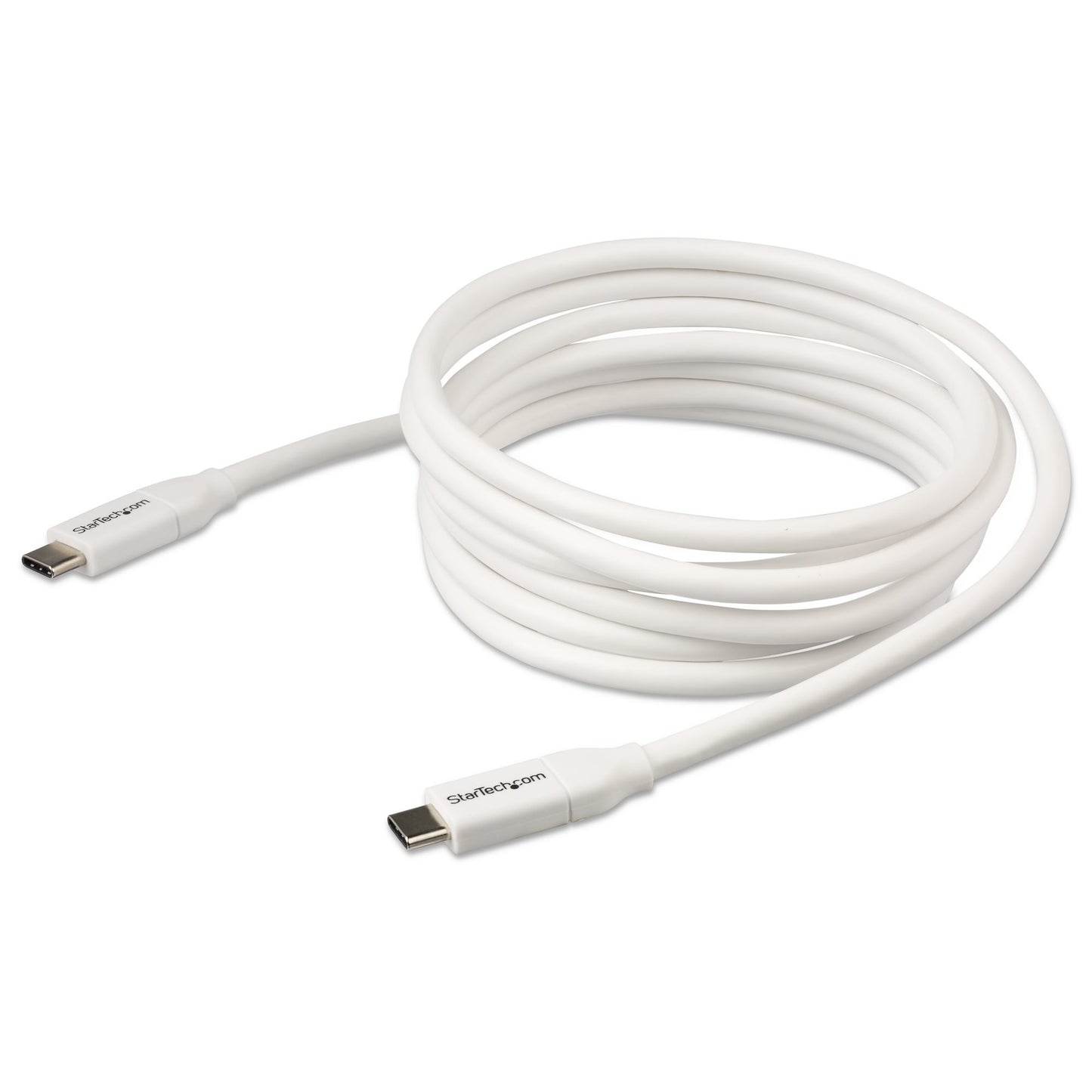 StarTech.com - Cable de 2m USB-C a USB-C con capacidad para Entrega de Alimentación de 5A - USB TipoC - Cable de Carga USBC - Blanco