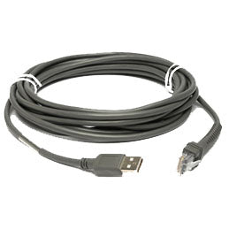 Zebra - USB Cable: Series A cable USB 4 5 m USB A Gris