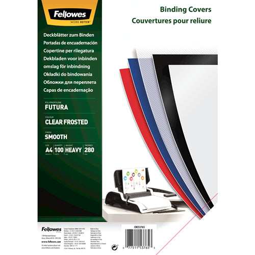 Fellowes - Portadas Polipropileno A4   300 micras  Transparente Pack 100