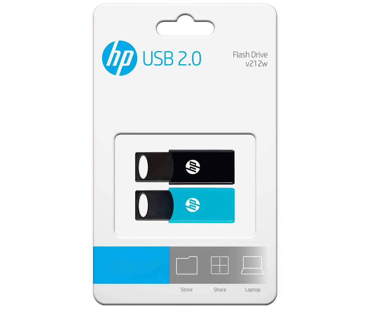 HP - v212w unidad flash USB 64 GB USB tipo A 2.0 Negro  Azul