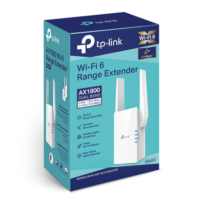 TP-Link - RE605X ampliador de red Repetidor de red Blanco 10  100  1000 Mbit/s