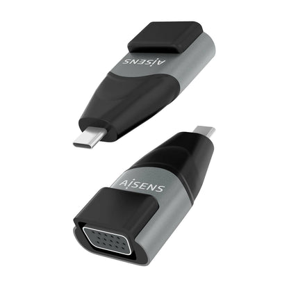 AISENS - Adaptador Conversor Aluminio USB-C a VGA  USB-C/M-HDB15/H  Gris