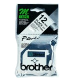 Brother - Labelling Tape - 12mm  Black/White  Blister cinta para impresora de etiquetas M