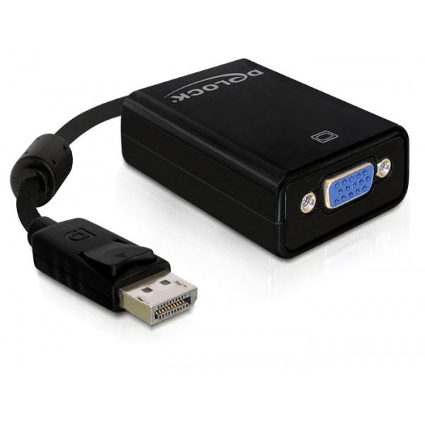 DeLOCK - 61848 adaptador de cable de vídeo 0 125 m VGA (D-Sub) DisplayPort Negro