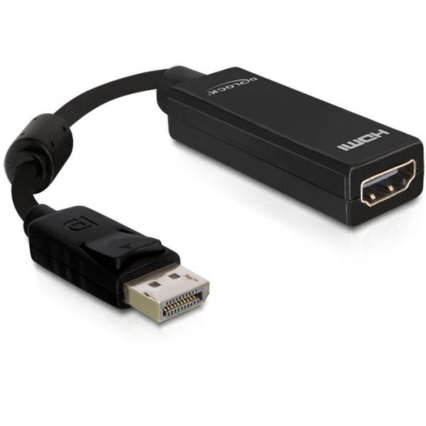 DeLOCK - 61849 adaptador de cable de vídeo 0 125 m DisplayPort HDMI tipo A (Estándar) Negro