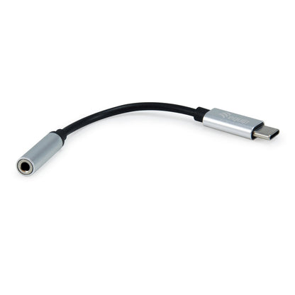 Equip - 133474 cable de teléfono móvil Negro  Plata 0 15 m USB-C 3 5 mm