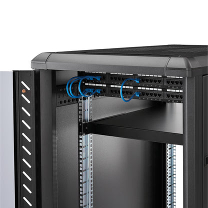 StarTech.com - Estante Ajustable 1U para Rack de Servidores - 150kg - Bandeja Universal de 19 Pulgadas Ajustable de 49 5 a 96 5cm - para Equipos de Red - 27 5" (69 8cm) de Profundidad para Rack de 19"