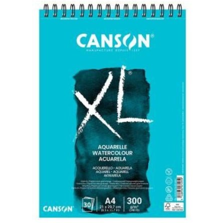 Canson - XL Watercolour Bloc de hojas de papel para bellas artes 20 hojas