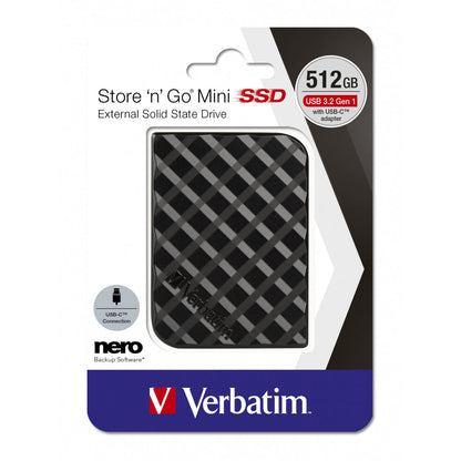 Verbatim - SSD Store 'n' Go Mini USB 3.2 GEN 1 de 512 GB negro