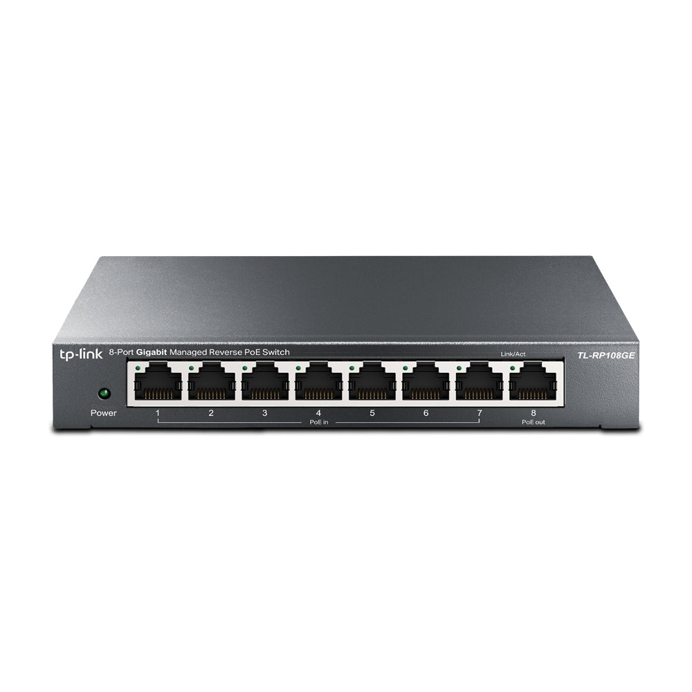 TP-Link - TL-RP108GE switch Gestionado L2 Gigabit Ethernet (10/100/1000) Energía sobre Ethernet (PoE) Negro