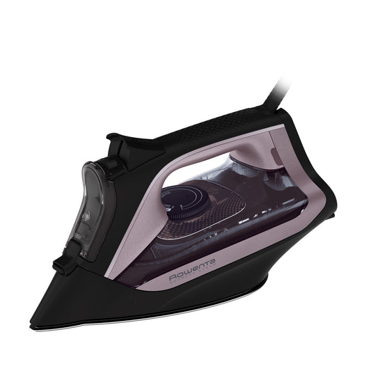 Rowenta - DW4345 Plancha a vapor Suela de acero inoxidable 2600 W Negro  Rosa