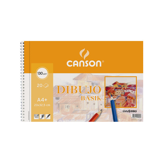 Canson - Dibujo Basik Arte de papel 20 hojas C200408063 Pack 10 Unid