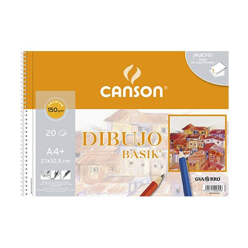 Canson - Dibujo Basik Arte de papel 20 hojas C200400695 Pack 10 Unid