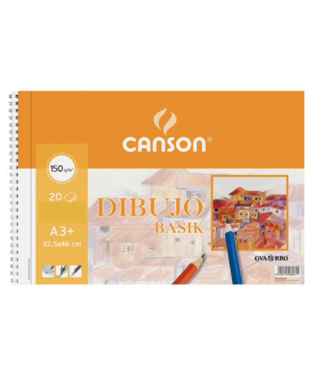 Canson - Dibujo Basik Arte de papel 20 hojas C200400694 Pack 10 Unid