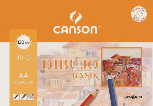 Canson - Dibujo Basik Arte de papel 10 hojas