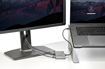 StarTech.com - Mini Dock Thunderbolt 3 - Docking Station Portátil para 2 Monitores con HDMI 4K de 60Hz  2x Hub USB-A (3.0/2.0)  GbE - Cable de 28cm - Adaptador Multipuerto TB3 - Mac/Windows