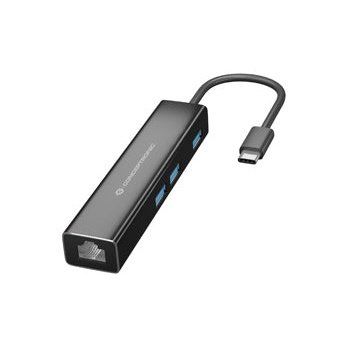 Conceptronic - DONN07B base para portátil y replicador de puertos USB 3.2 Gen 1 (3.1 Gen 1) Type-C Negro