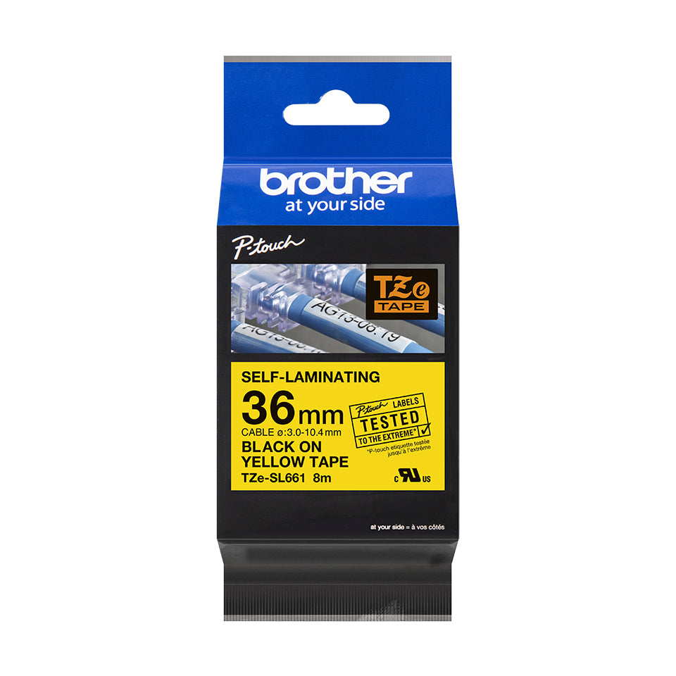 Brother - TZE-SL661 cinta para impresora de etiquetas Negro sobre amarillo