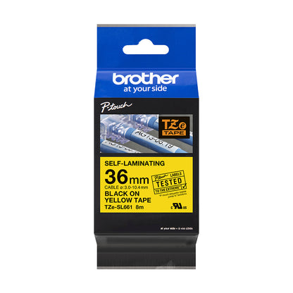 Brother - TZE-SL661 cinta para impresora de etiquetas Negro sobre amarillo