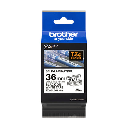 Brother - TZE-SL261 cinta para impresora de etiquetas Negro sobre blanco