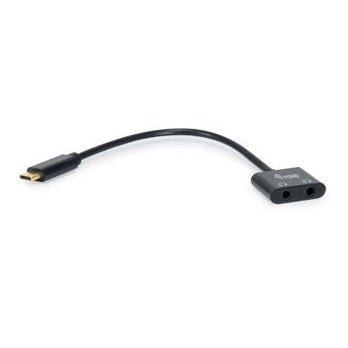 Equip - 133469 cable de audio 0 15 m USB C 2 x 3.5mm Negro