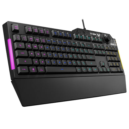 ASUS - TUF Gaming K1 teclado Juego USB Inglés  Español Negro