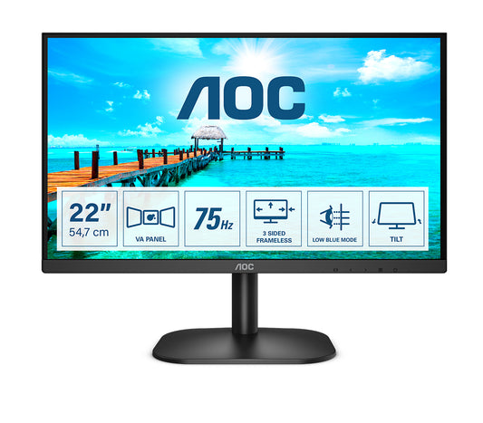 AOC - B2 22B2H/EU LED display 54 6 cm (21.5") 1920 x 1080 Pixeles Full HD Negro